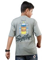 Sage Green Urban Spray Graphic Boys T-Shirt